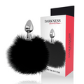 DARKNESS - TAMPÃO EXTRA ANAL COM CAUDA PRETA 7 CM