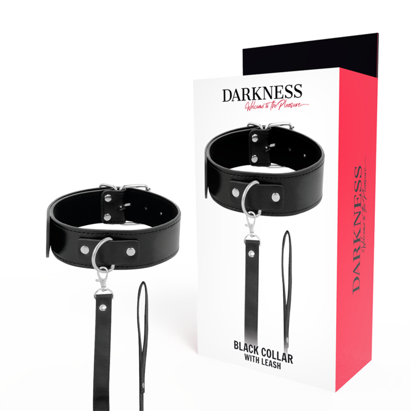 DARKNESS - COLARES DE POSTURA COM CORRENTE DE COURO