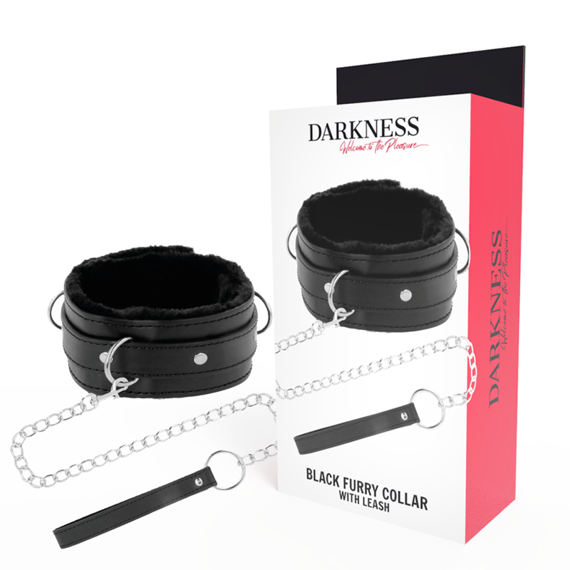 DARKNESS - COLARES DE POSTURA CONFORTÁVEIS COM CORRENTE EM COURO