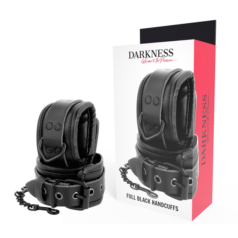 DARKNESS - ALGEMAS AJUSTÁVEIS EM COURO PRETO