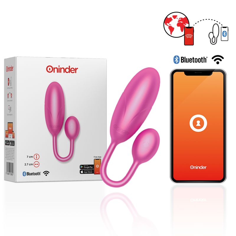 ONINDER - OVO VIBRATÓRIO DENVER ROSE 7 X 2,7 CM APLICAÇÃO GRATUITA