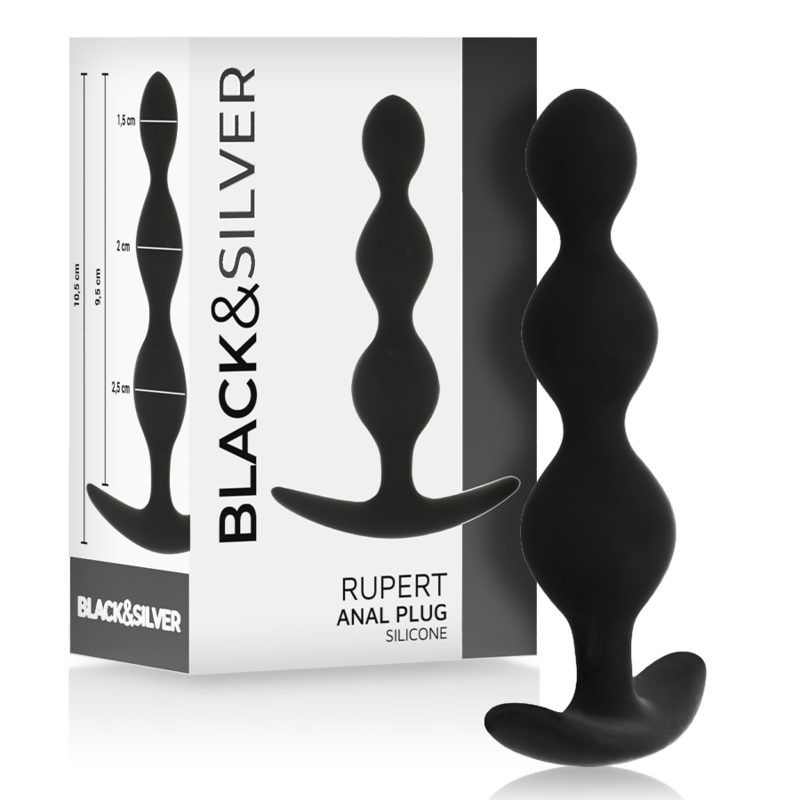 BLACK&SILVER - CORRENTE DE CONTAS ANAIS RUPERT 10 CM