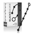 BLACK&SILVER - ROSÁRIO ANAL KORG SILICONE INICIAÇÃO 21 CM