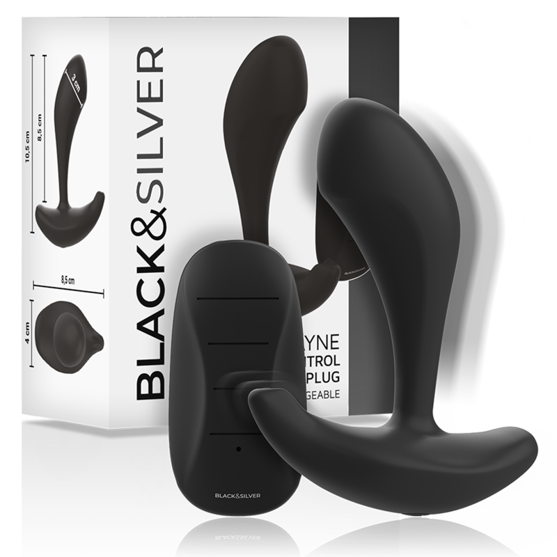 BLACK&SILVER - TELECOMANDO EM SILICONE PARA PLUG ANAL DWAYNE
