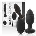 BLACK&SILVER - TELECOMANDO DO ROTADOR ANAL EM SILICONE WELLS PLUG