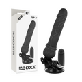 BASECOCK - VIBRADOR REALISTA CONTROLO REMOTO PRETO 19,5 CM -O- 4 CM