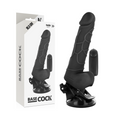 BASECOCK - VIBRADOR REALISTA CONTROLO REMOTO PRETO 18.5 CM -O- 4CM