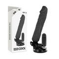 BASECOCK - VIBRADOR REALISTA COM CONTROLO REMOTO PRETO 20 CM -O- 4 CM