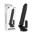 BASECOCK - VIBRADOR REALISTA CONTROLO REMOTO PRETO 21 CM -Ø- 4 CM