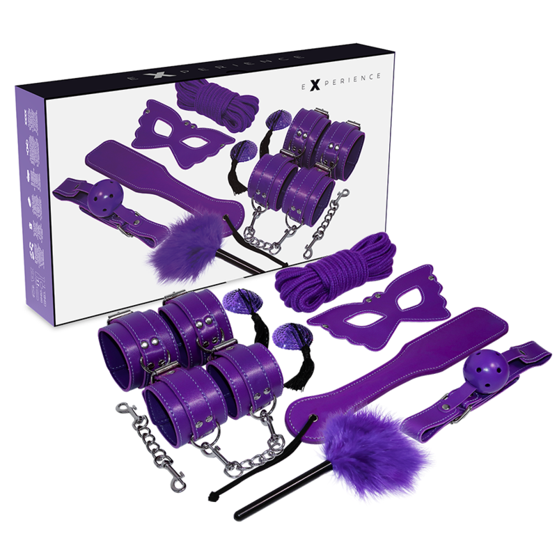 EXPERIÊNCIA - KIT FETICHE BDSM SÉRIE ROXA