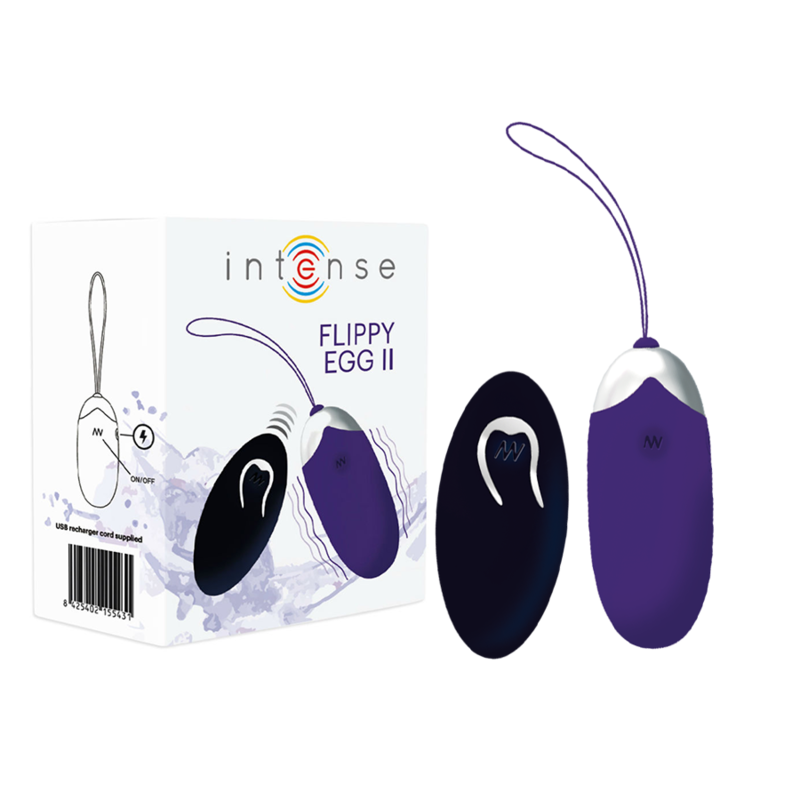 INTENSO - OVO VIBRATÓRIO FLIPPY II COM CONTROLO REMOTO ROXO