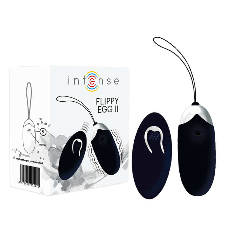 INTENSO - OVO VIBRATÓRIO FLIPPY II COM CONTROLO REMOTO PRETO