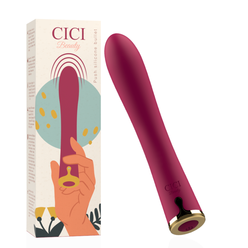 CICI BEAUTY - MINI-VIBRADOR PUSH EM SILICONE PREMIUM