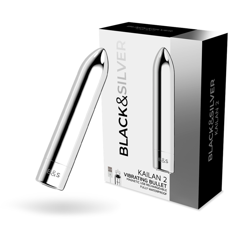 BLACK&SILVER - KAILAN 2 BALA MAGNÉTICA VIBRATÓRIA PRATEADA