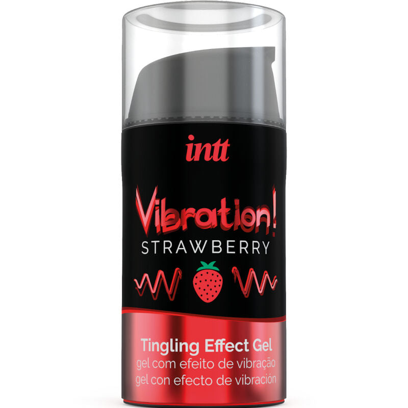INTT - POTENTE ESTIMULANTE ÍNTIMO GEL VIBRATÓRIO LÍQUIDO MORANGO 15 ML