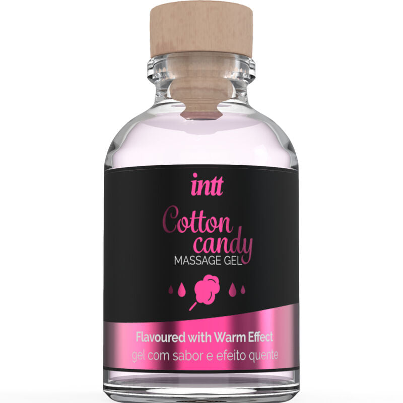 INTT MASSAGEM E SEXO ORAL - GEL DE MASSAGEM SABOR COTTON BABE DE ALGODÃO DOCE E EFEITO AQUECEDOR