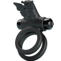 PRETTY LOVE - ANEL VIBRATÓRIO DUPLO COM ESTIMULADOR PRETO