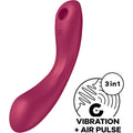 SATISFYER - CURVE TRINITY 1 VIBRAÇÃO DE IMPULSO DE AR VERMELHO