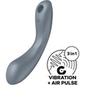 SATISFYER - CURVE TRINITY 1 VIBRAÇÃO POR IMPULSOS DE AR CINZENTO