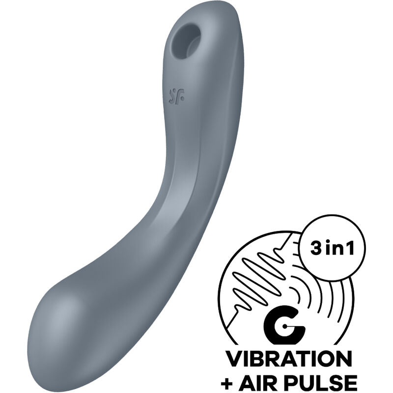 SATISFYER - CURVE TRINITY 1 VIBRAÇÃO POR IMPULSOS DE AR CINZENTO