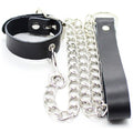 OHMAMA FETISH - COLAR PÉNIS E PULSEIRA DE COURO COM CORRENTE METÁLICA