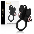 COQUETTE CHIC DESIRE - ANEL PENIANO BORBOLETA COM VIBRADOR PRETO/DOURADO