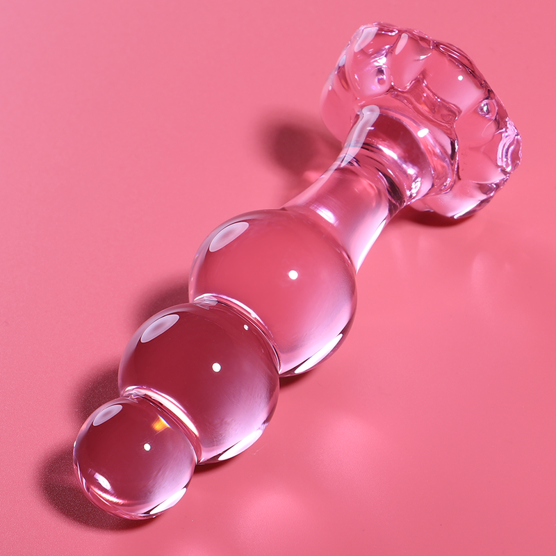 SÉRIE NEBULA DA IBIZA - MODELO 1 PLUG ANAL EM VIDRO BOROSSILICATO ROSA 10,5 CM -Ø- 3 CM