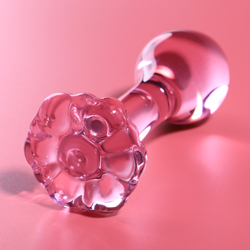 SÉRIE NEBULA DA IBIZA - PLUG ANAL MODELO 2 VIDRO BOROSSILICATO ROSA 11 CM -O- 3.5 CM