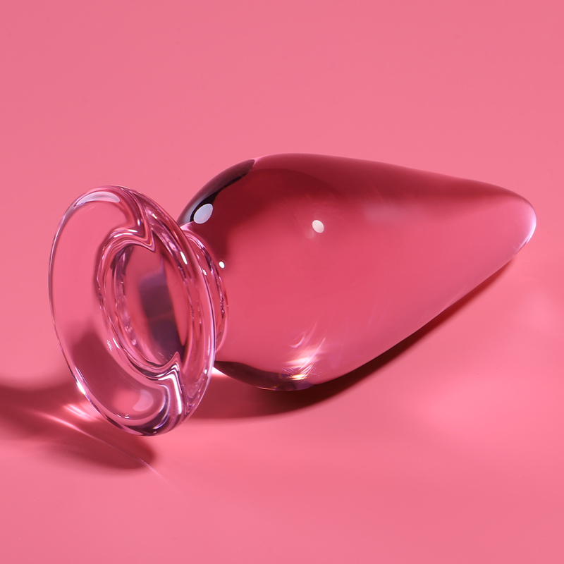 SÉRIE NEBULA DA IBIZA - PLUG ANAL MODELO 4 VIDRO BOROSSILICATO ROSA 11 CM -O- 5 CM