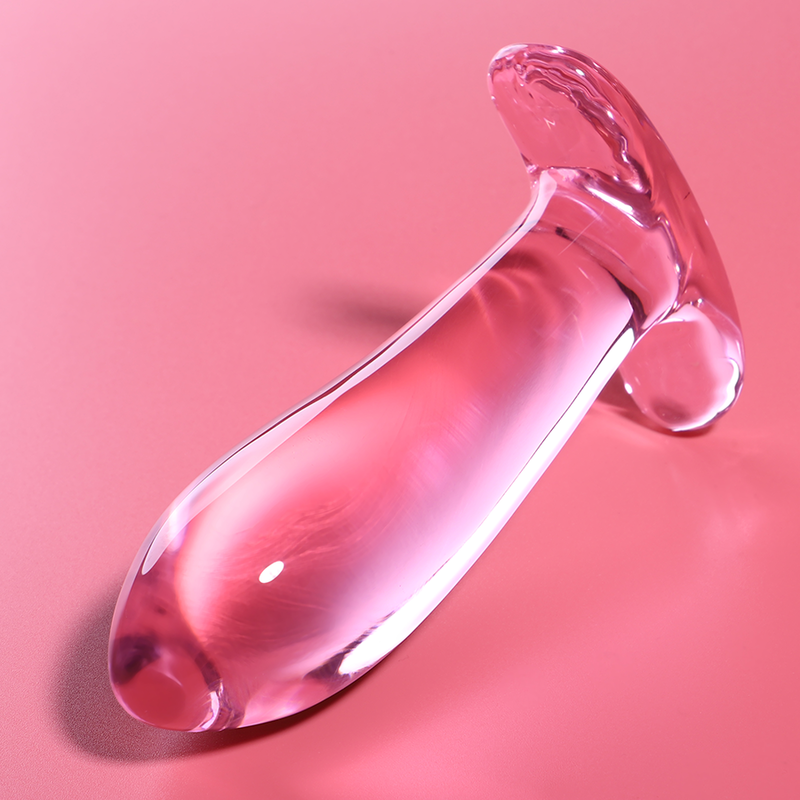 SÉRIE NEBULA DA IBIZA - PLUG ANAL MODELO 5 VIDRO BOROSSILICATO ROSA 12.5 CM -Ø- 3.5 CM