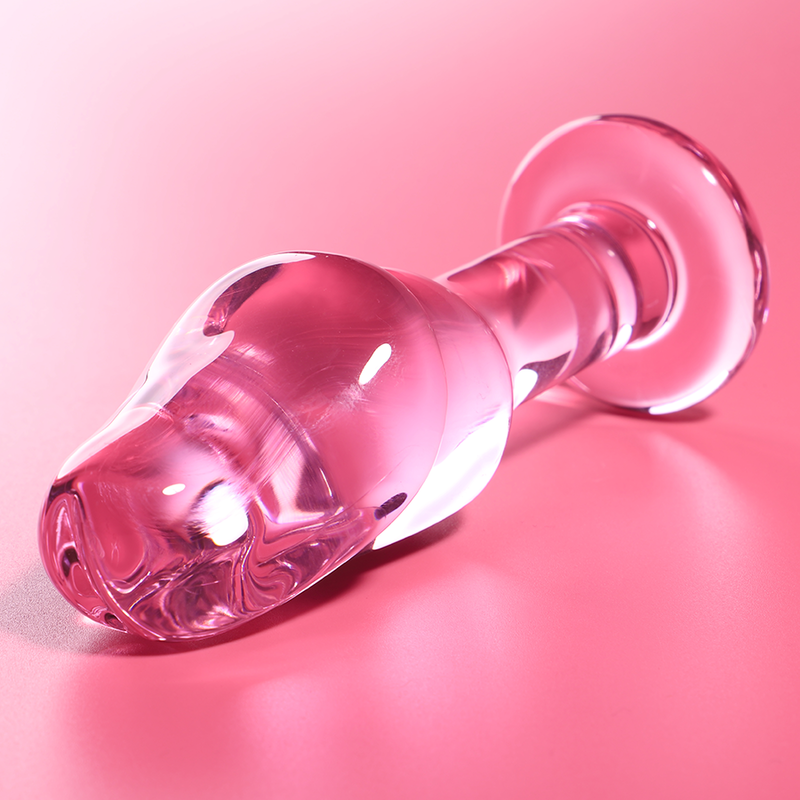 SÉRIE NEBULA DA IBIZA - PLUG ANAL MODELO 6 VIDRO BOROSSILICATO ROSA 12.5 CM -O- 4 CM