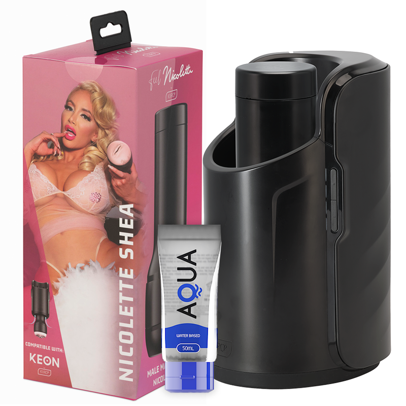 KIIROO - KEON + NICOLETTE SHEA STROKER + LUBRIFICANTE AQUA DE QUALIDADE SUPERIOR 50 ML