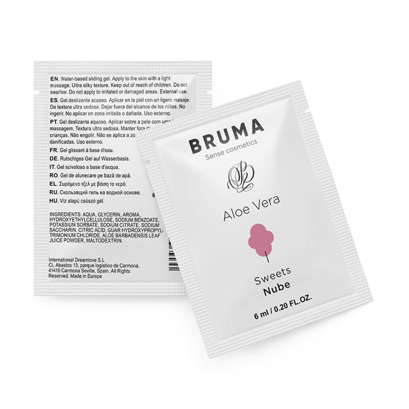 BRUMA - GEL LUBRIFICANTE DE ALOE VERA SABOR GOMAS 6 ML