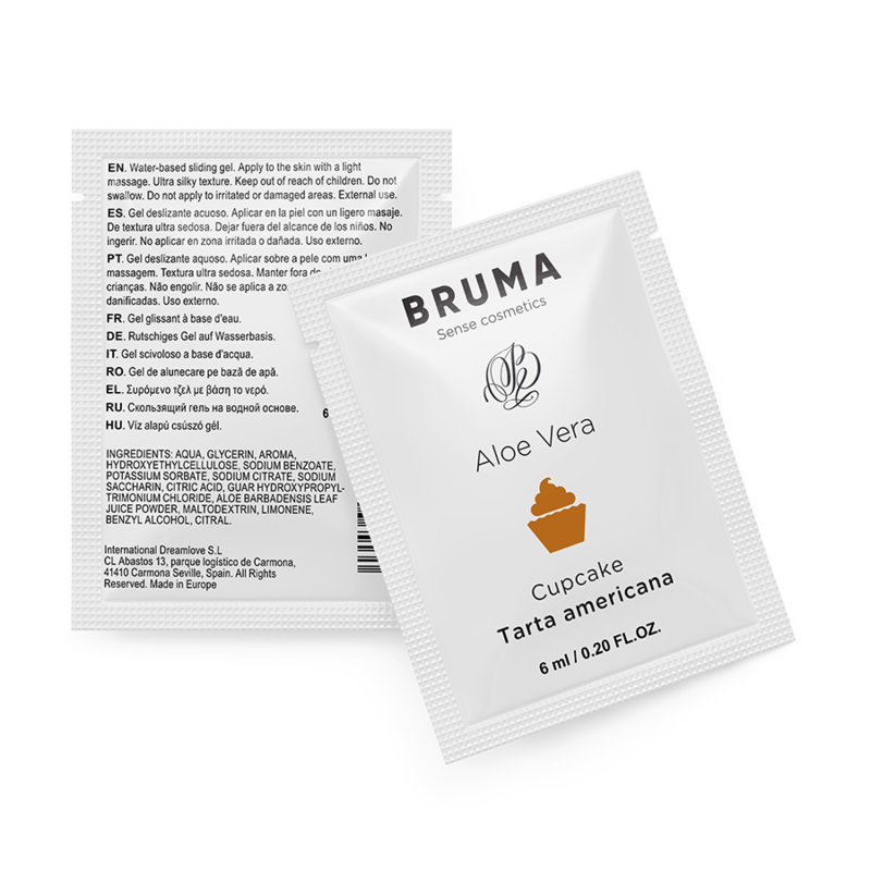 BRUMA – GEL LUBRIFICANTE DE ALOE VERA SABOR CUPCAKE 6 ML