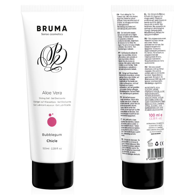 BRUMA - GEL LUBRIFICANTE ALOE VERA SABOR PASTILHA ELÁSTICA 100 ML