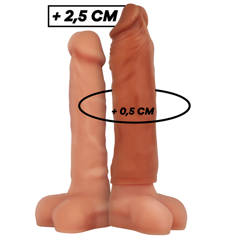 VIRILXL - EXTENSÃO DE PÉNIS EM SILICONE LÍQUIDO CASTANHO V5