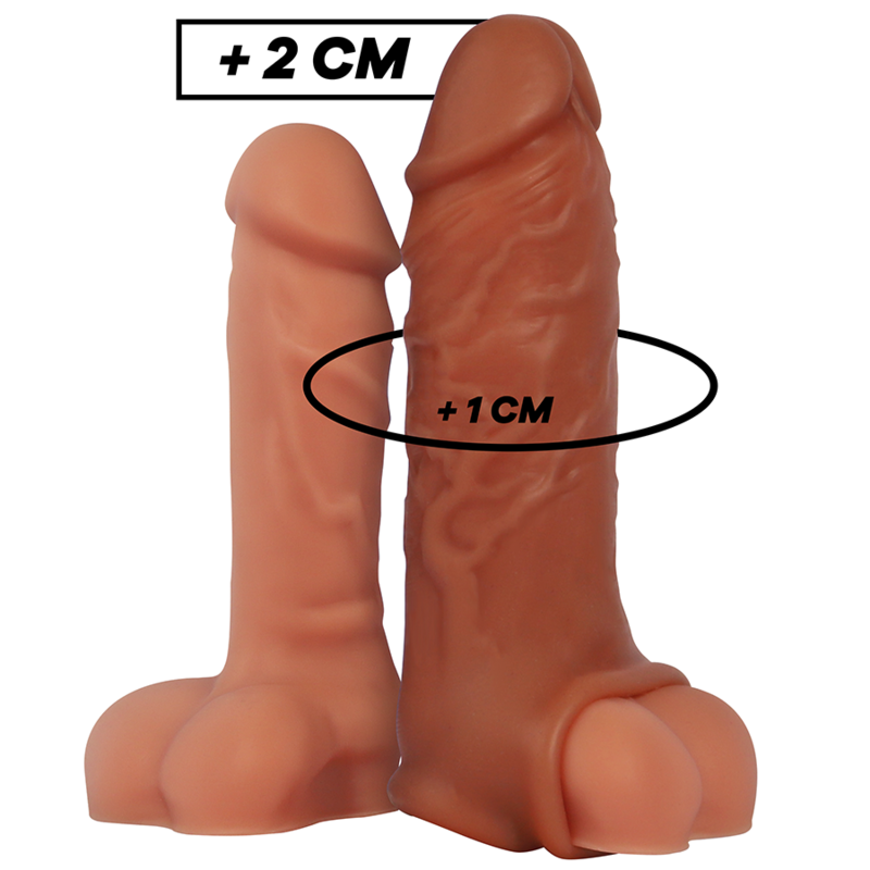 VIRILXL - EXTENSÃO DE PÉNIS EM SILICONE LÍQUIDO CASTANHA V9