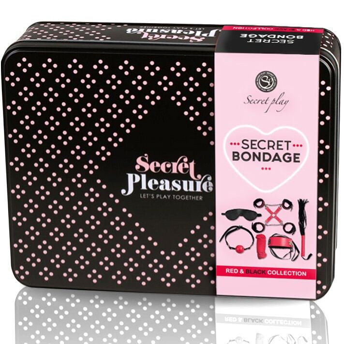 SECRETPLAY - CONJUNTO BDSM 6 PEÇAS COLEÇÃO VERMELHA