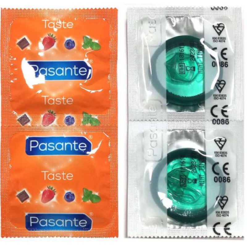 PASANTE - PRESERVATIVOS SABOR MENTA SACO 144 UNIDADES