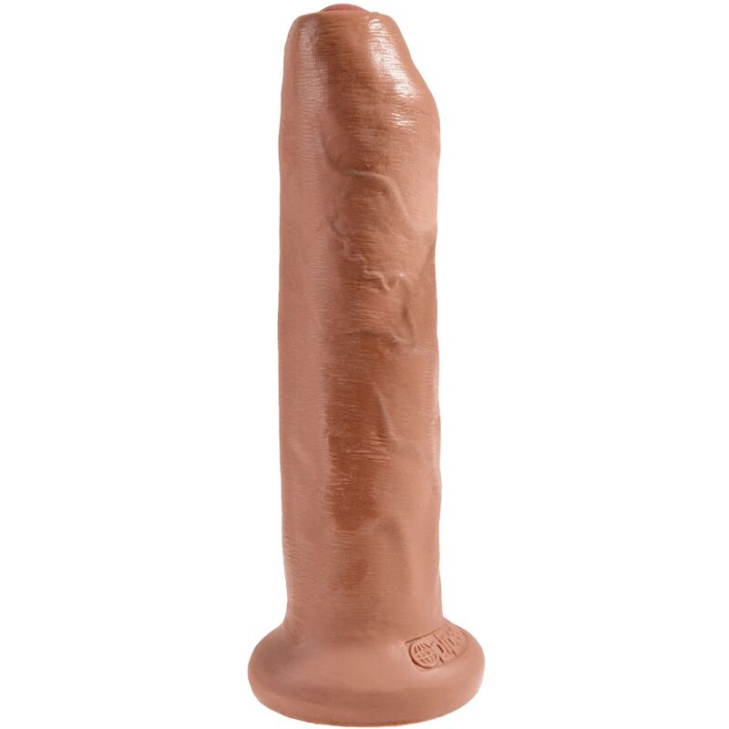 KING COCK - PÉNIS REALISTA NÃO CORTADO 17.8 CM CARAMELO
