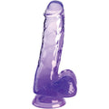 KING COCK - PÉNIS REALISTA TRANSPARENTE COM SACO 13.5 CM VIOLETA