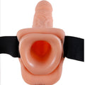 SÉRIE FETISH FANTASY - ARNÊS AJUSTÁVEL CONTROLE REMOTO PÉNIS REALISTA COM TESTÍCULOS 23 CM