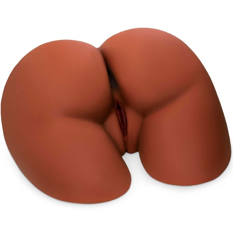 PDX PLUS - MASTURBADOR MARROM DUPLA ENTRADA PERFECT ASS XL