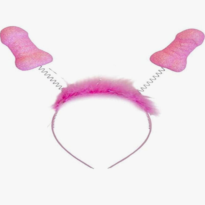 DIABLO PICANTE - 6 UNIDADES DE ANTENAS PITO ROSA COM GLITTER