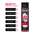 BRUMA - ÓLEO DE MASSAGEM PREMIUM EFEITO AQUECEDOR SABOR MORANGO 3 EM 1 - 100 ML