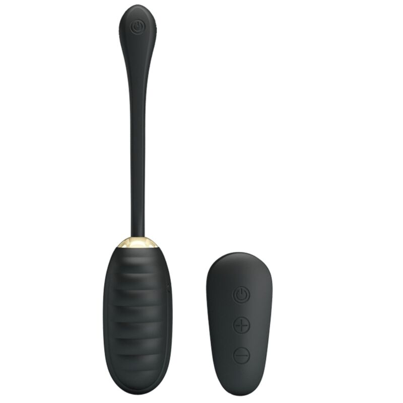 PRETTY LOVE - DOREEN OVO VIBRADOR RECARREGÁVEL DE LUXO PRETO COM CONTROLO REMOTO