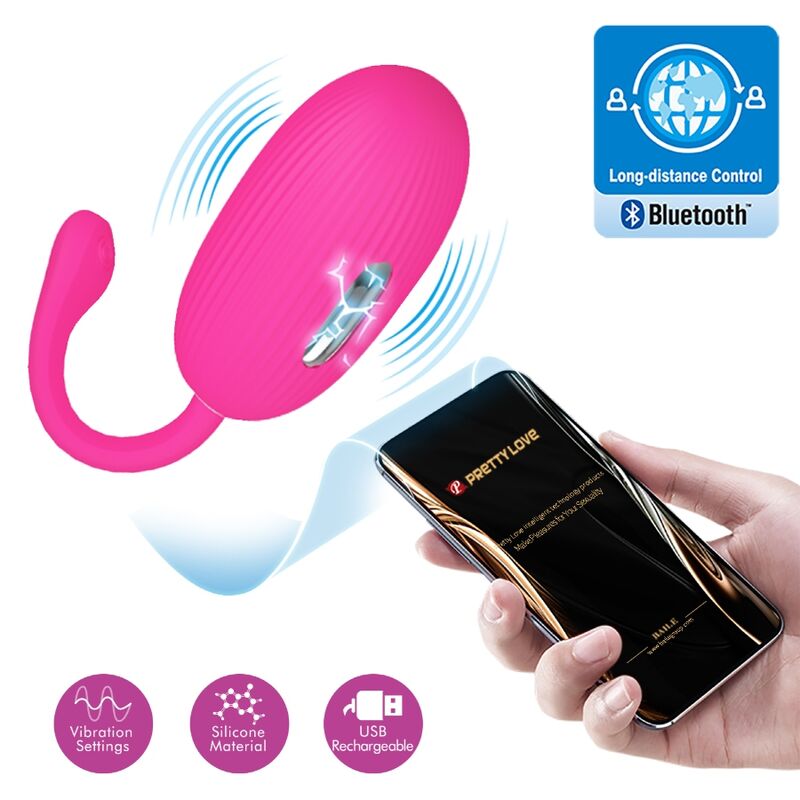 PRETTY LOVE - OVO VIBRADOR RECARREGÁVEL DOREEN MAGENTA CONTROLO REMOTO
