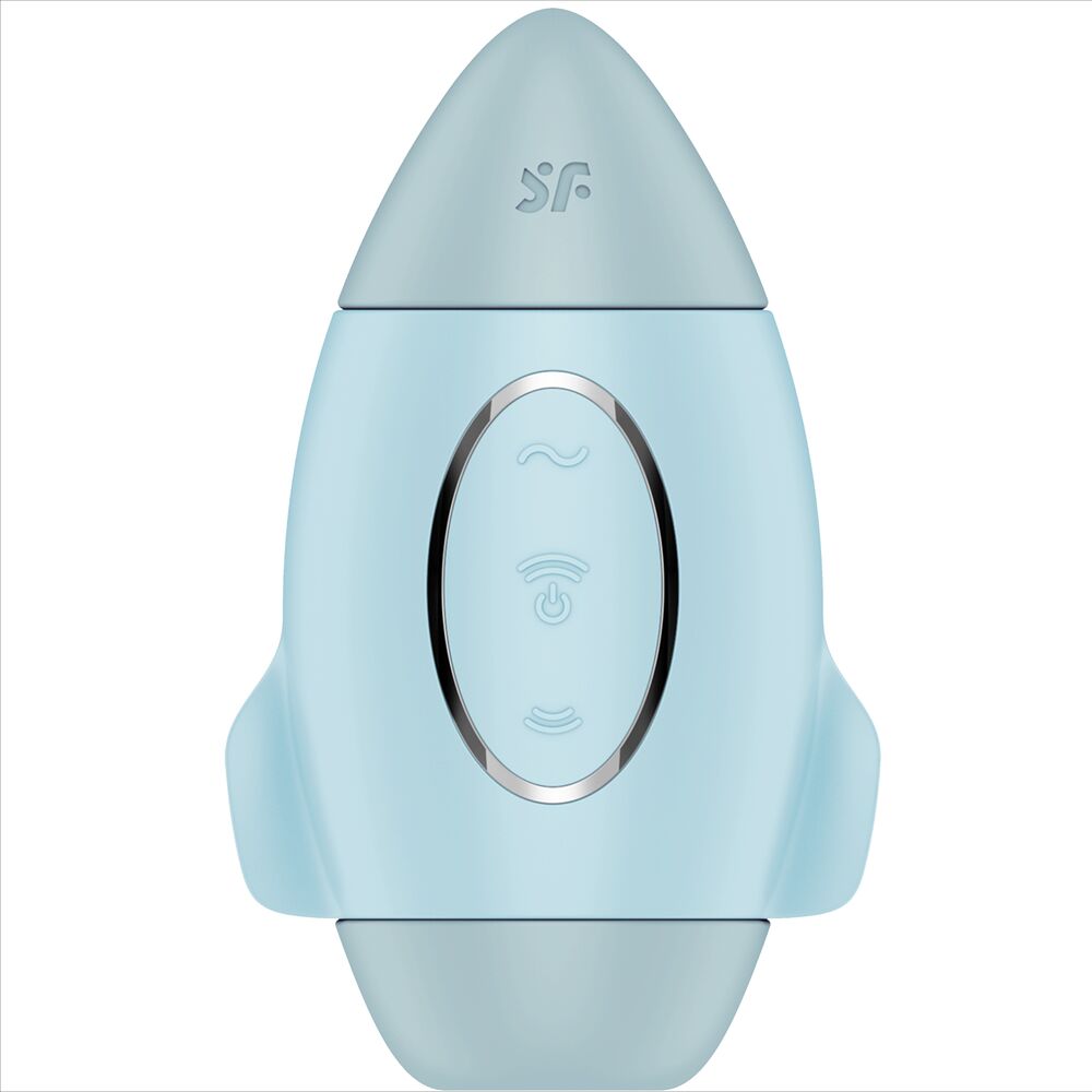 SATISFYER - MISSION CONTROL AZUL PEQUENO VIBRADOR DUPLO PULSO