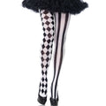 LEG AVENUE - COLLANTS DE ARLEQUIM PRETO/BRANCO