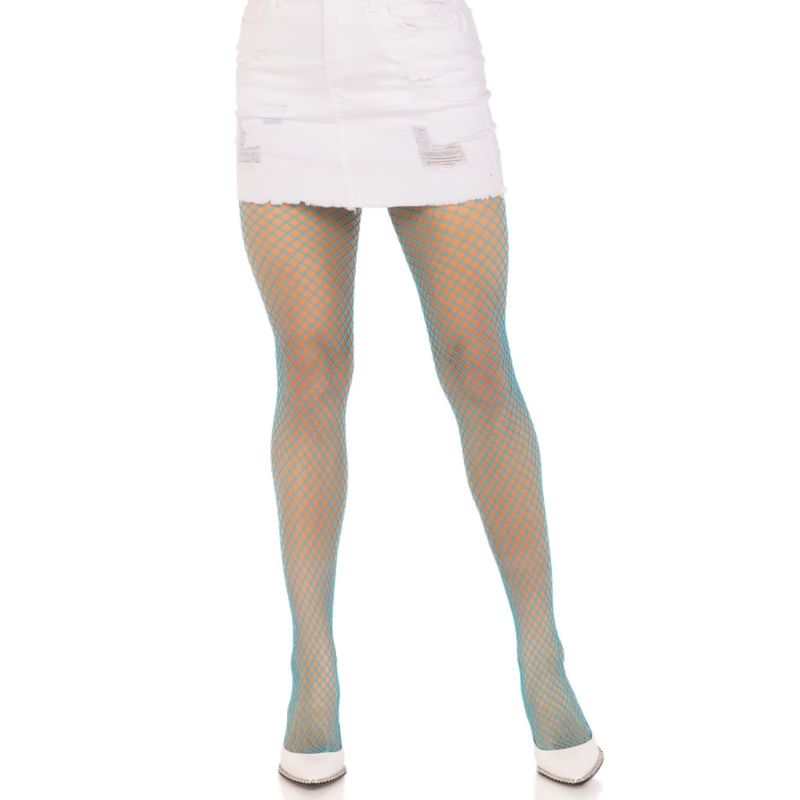 LEG AVENUE - COLLANTS DE REDE DE LYCRA AZUL